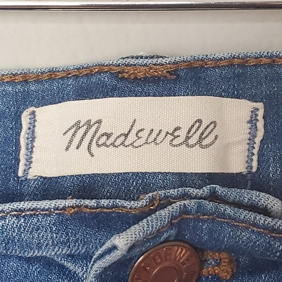 Madewell Cali Denim-Boot Cut Distressed Button Fly Jeans 26 - Picture 4 of 11